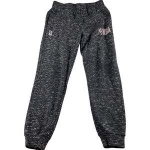 NBA Basketball Sweatpants Joggers Black‎ White Speckled Medium